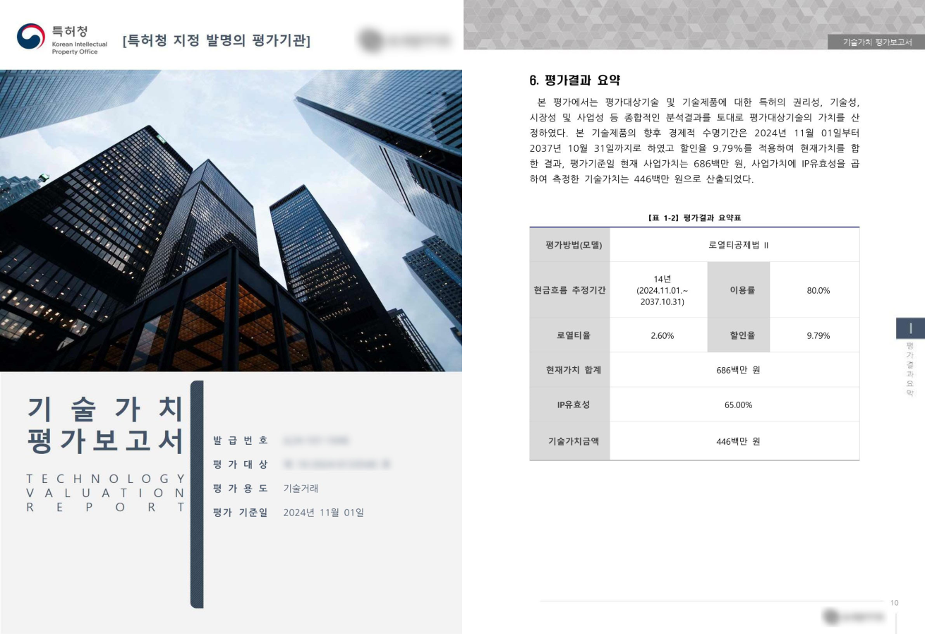 (주)동성*** 평가금액 4억원 가치평가보고서